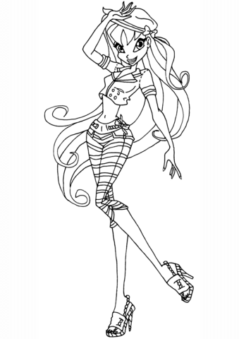 Winx Club Stella Coloring Page